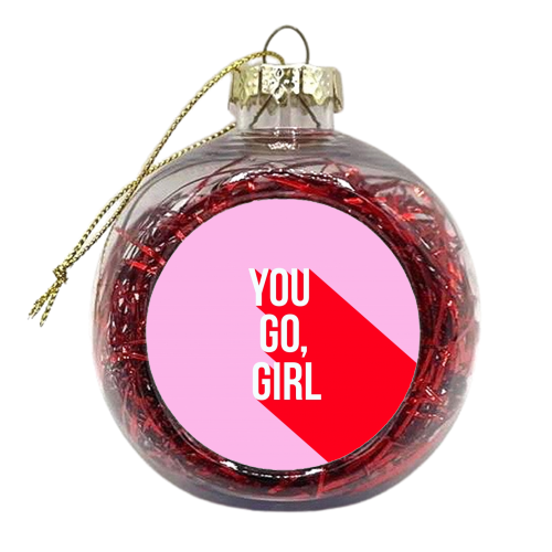Let's do this! Inspiring words - xmas bauble by Dominique Vari