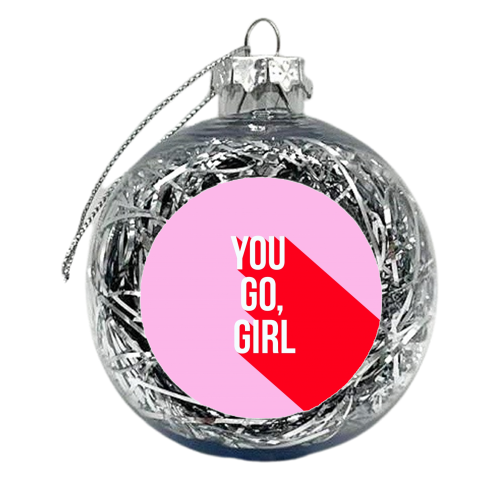 Let's do this! Inspiring words - xmas bauble by Dominique Vari
