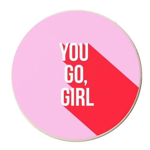 Let's do this! Inspiring words - personalised beer coaster by Dominique Vari