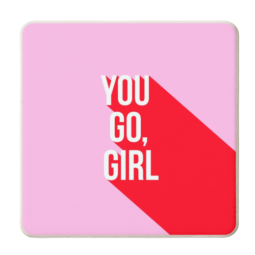 Let's do this! Inspiring words - personalised beer coaster by Dominique Vari