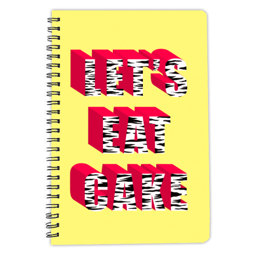 Let's Eat Cake - personalised A4, A5, A6 notebook by Pink and Pip