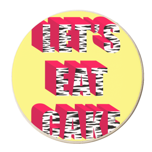 Let's Eat Cake - personalised beer coaster by Pink and Pip
