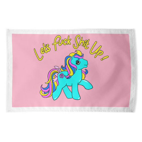 Let's Fuck Shit Up! - funny tea towel by Bite Your Granny