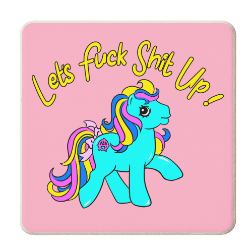 Let's Fuck Shit Up! - personalised beer coaster by Bite Your Granny