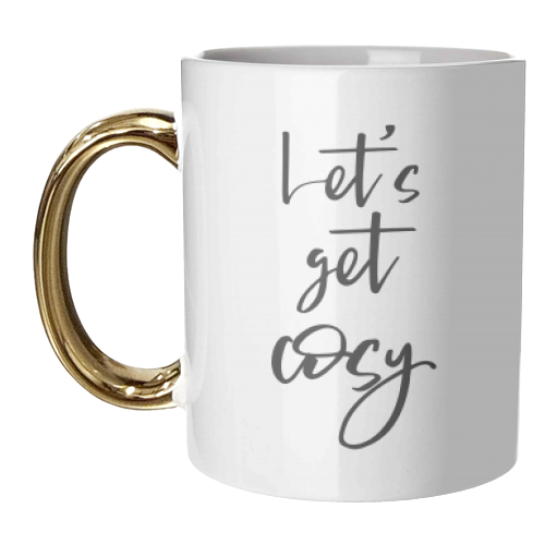 Let's get cosy - unique mug by wordup