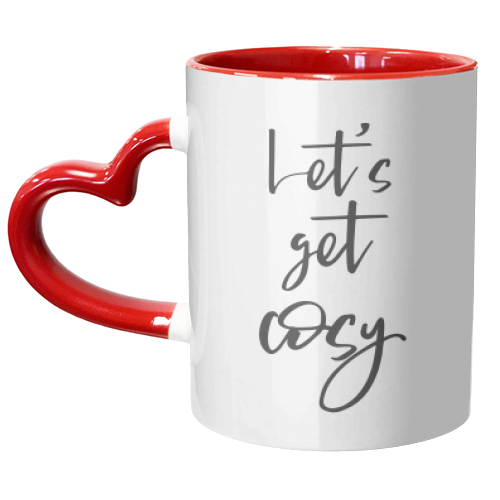 Let's get cosy - unique mug by wordup