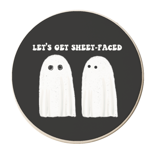 Let's Get Sheet-faced - personalised beer coaster by Giddy Kipper