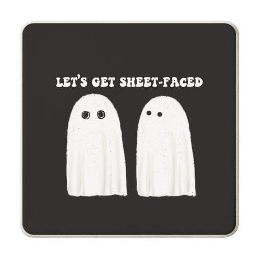 Let's Get Sheet-faced - personalised beer coaster by Giddy Kipper