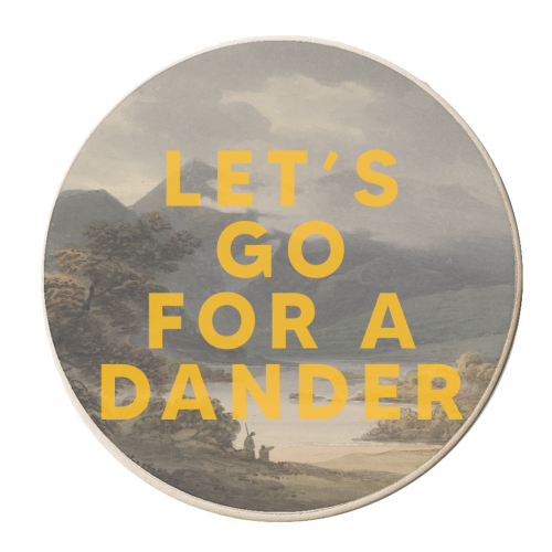 Let's Go For A Dander - personalised beer coaster by The 13 Prints