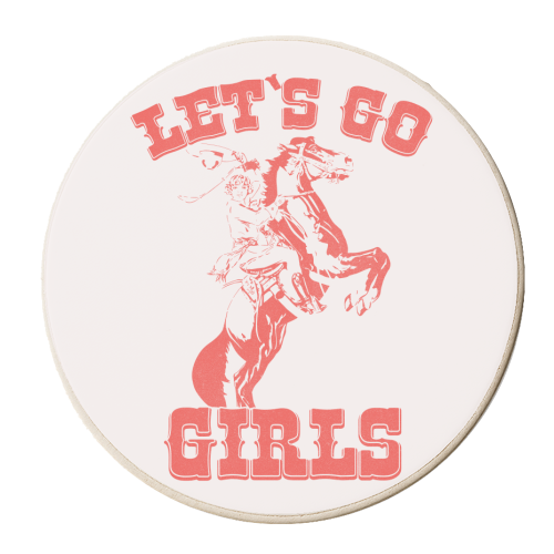 Let's Go Girls! - personalised beer coaster by Pink and Pip