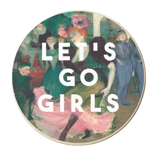 Let's Go Girls - personalised beer coaster by The 13 Prints