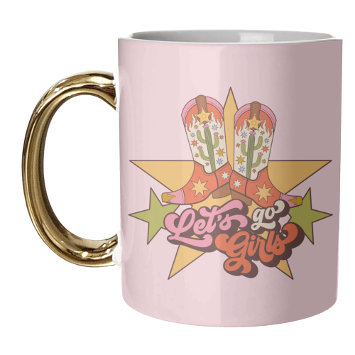 Let's Go Girls - unique mug by Claire Atwood