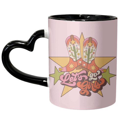 Let's Go Girls - unique mug by Claire Atwood