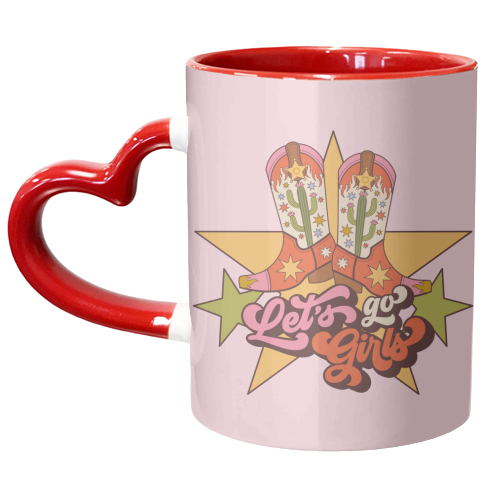 Let's Go Girls - unique mug by Claire Atwood