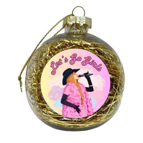 Let's Go Girls! - xmas bauble by DOLLY WOLFE