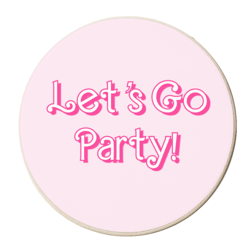 Let's Go Party! - personalised beer coaster by Adam Regester