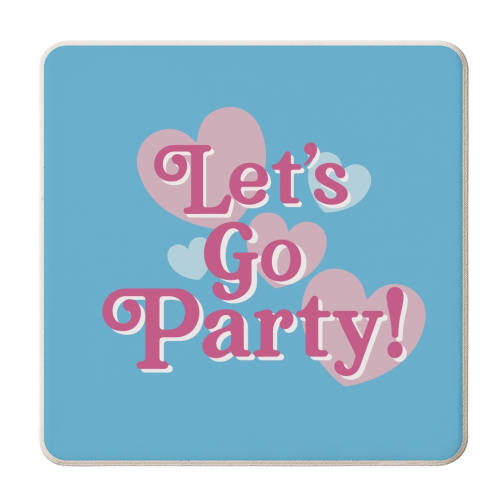Let's Go Party! - personalised beer coaster by Giddy Kipper