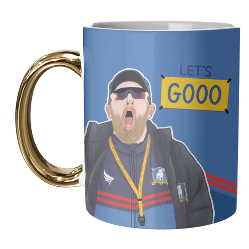 Let's GOOO Ted Lasso - unique mug by Loren Grosvenor