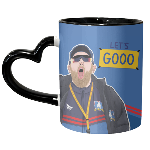 Let's GOOO Ted Lasso - unique mug by Loren Grosvenor