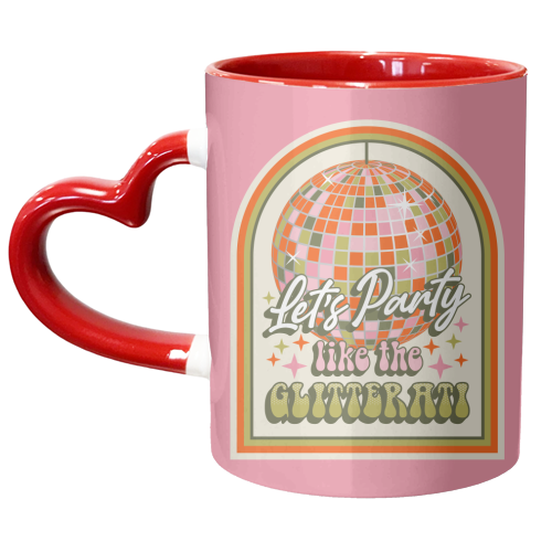Let's Party Like The Glitterati - unique mug by Claire Atwood