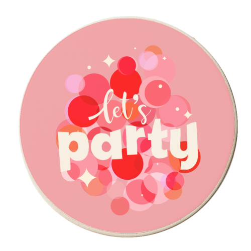 Let's Party - personalised beer coaster by Ania Wieclaw