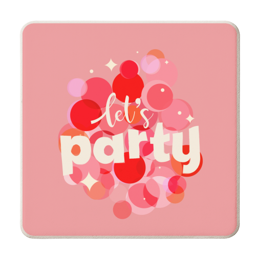 Let's Party - personalised beer coaster by Ania Wieclaw