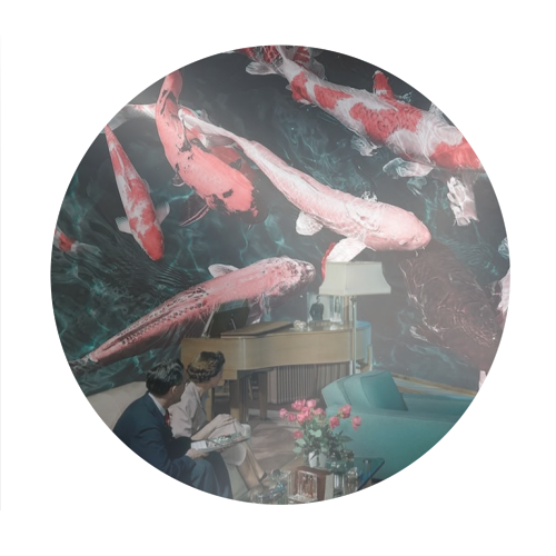 Let's pretend - Circle Sticker by Antonieta