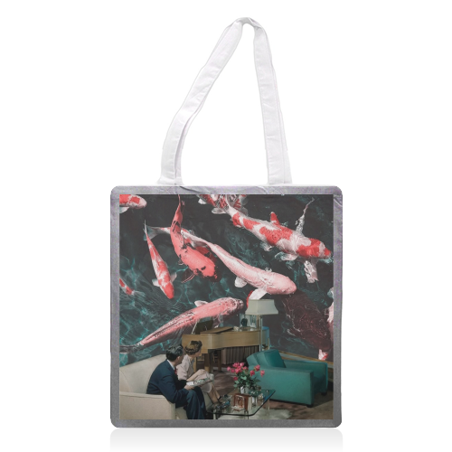 Let's pretend - printed canvas tote bag by Antonieta