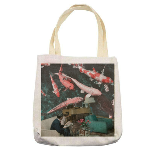 Let's pretend - printed canvas tote bag by Antonieta