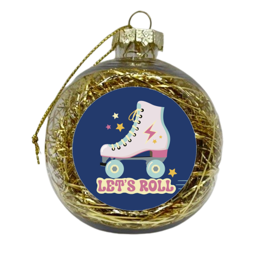 Let's Roll 80s style - xmas bauble by Giddy Kipper