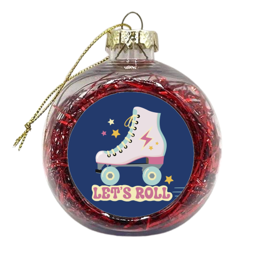Let's Roll 80s style - xmas bauble by Giddy Kipper