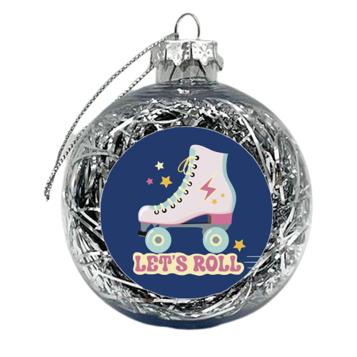 Let's Roll 80s style - xmas bauble by Giddy Kipper