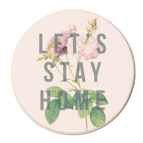 Let's Stay Home - personalised beer coaster by The 13 Prints