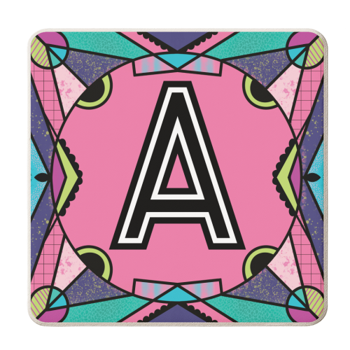 LETTER A - is for Acrobatic Axolotls Aspiring to Airlift Astounding Automobiles - personalised beer coaster by Mad Philomena