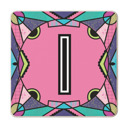 "LETTER I - is for "Idiotic Iguanas Insolently Illustrating Imbeciles" - personalised beer coaster by Mad Philomena