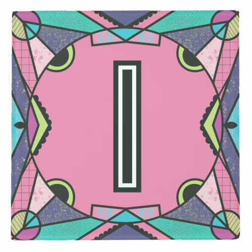 "LETTER I - is for "Idiotic Iguanas Insolently Illustrating Imbeciles" - personalised beer coaster by Mad Philomena