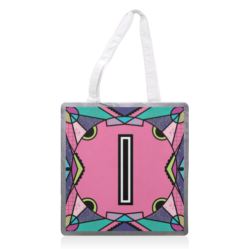 "LETTER I - is for "Idiotic Iguanas Insolently Illustrating Imbeciles" - printed canvas tote bag by Mad Philomena