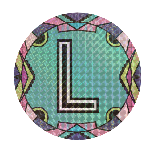 LETTER L - is for Loyal Lions Lazily Laundering Leftover Lolipops - Circle Sticker by Mad Philomena