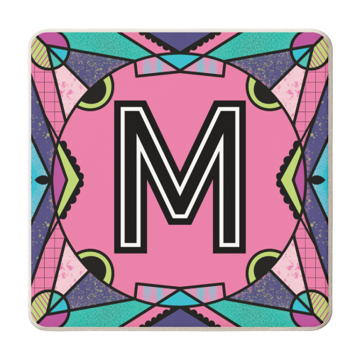 LETTER M - is for Marvellous Magical Mice Mostly Mending Mittens - personalised beer coaster by Mad Philomena