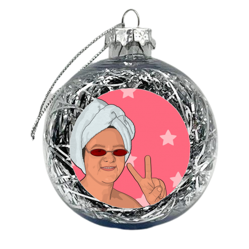 Lewis capaldi star print - xmas bauble by The Girl Next Draw