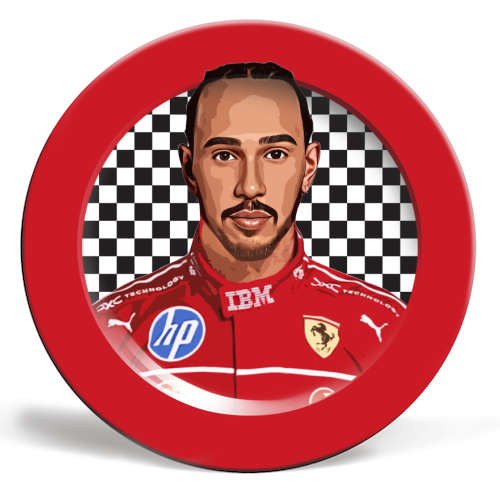 Lewis - ceramic dinner plate by DOLLY WOLFE