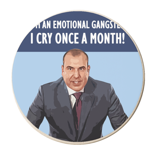 LEWIS - EMOTIONAL GANGSTER - personalised beer coaster by DOLLY WOLFE