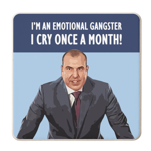 LEWIS - EMOTIONAL GANGSTER - personalised beer coaster by DOLLY WOLFE