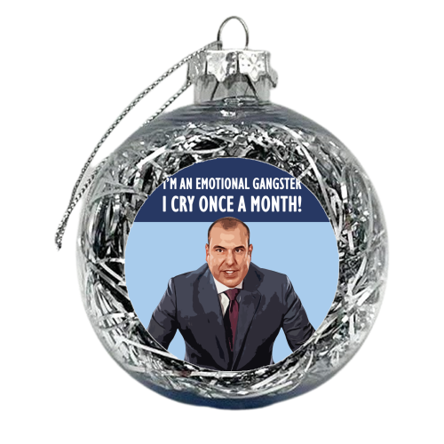 LEWIS - EMOTIONAL GANGSTER - xmas bauble by DOLLY WOLFE