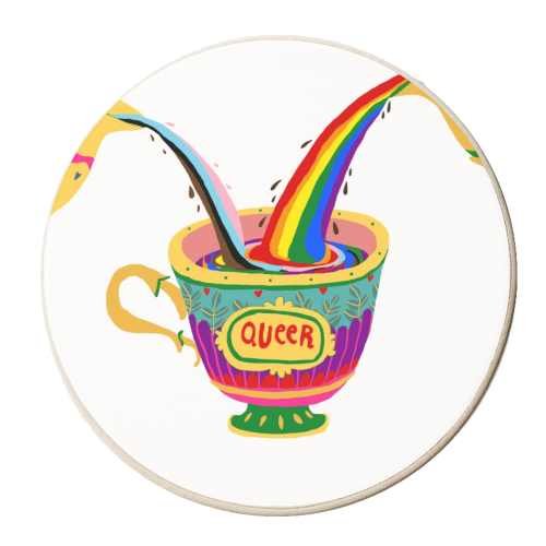 LGBTEA - personalised beer coaster by Ezra W. Smith