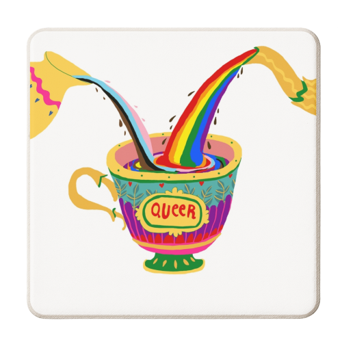 LGBTEA - personalised beer coaster by Ezra W. Smith