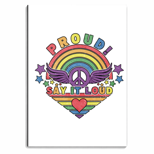 LGBTQ - Gay Pride - Rainbow Design - - personalised A4, A5, A6 notebook by InspiredImages