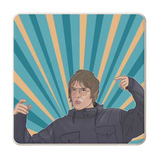Liam Gallagher Print - personalised beer coaster by Drawings by Firefly