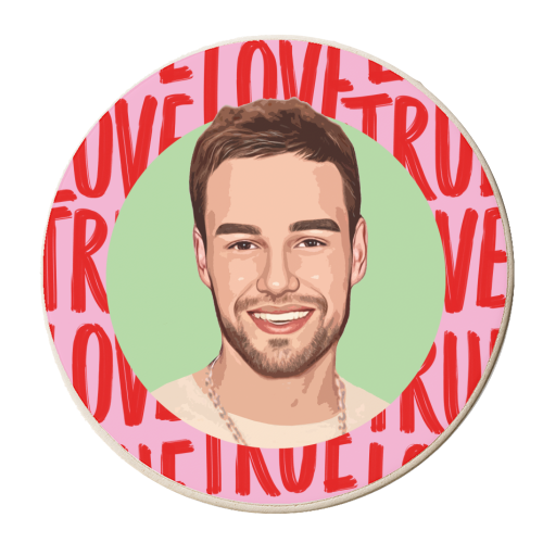 LIAM TRUE LOVE - personalised beer coaster by DOLLY WOLFE