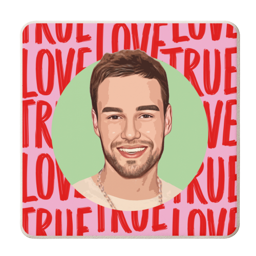 LIAM TRUE LOVE - personalised beer coaster by DOLLY WOLFE